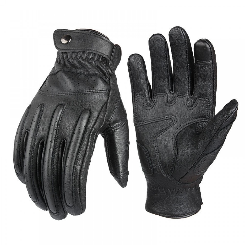 Non-Slip Wear-Resistant Motorcycle Riding Gloves in Black - SGHFY0037-B