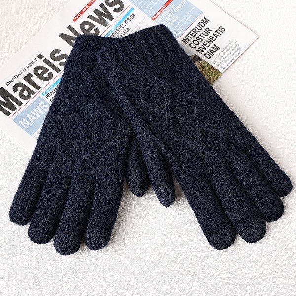 Winter Ladies Knitted Thermal Gloves in Blue