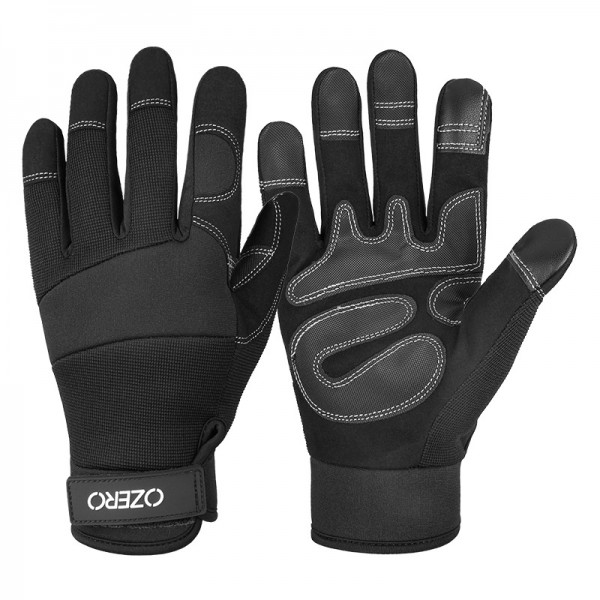 Touch Screen Labor Insurance Gardening Gloves in Black