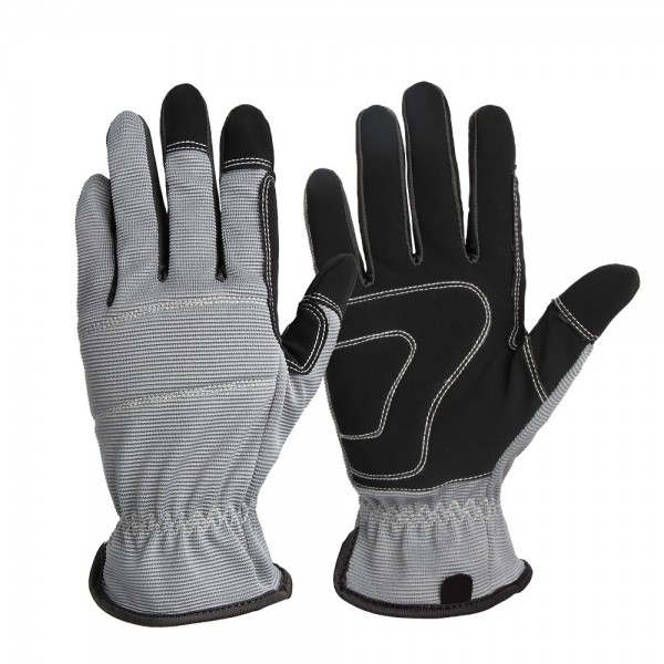 Wear-Resistant Labor Insurance Gardening Work Gloves in Gray and Black