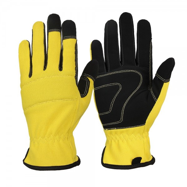 Wear-Resistant Labor Insurance Gardening Work Gloves in Yellow and Black
