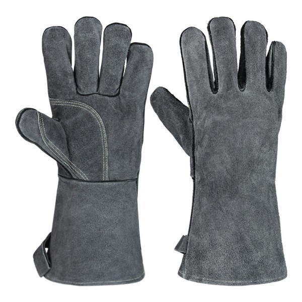 High Temperature Resistant Electric Welding Barbecue Gloves in Gray