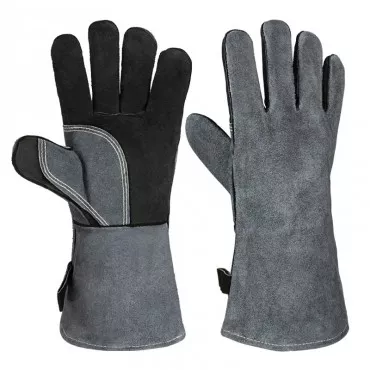 High Temperature Resistant Electric Welding Barbecue Gloves in Gray and Black