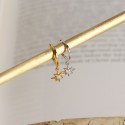 Sparkling Eight Awn Star Dangle Earrings - MLYH005