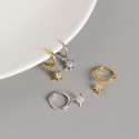 Sparkling Eight Awn Star Dangle Earrings - MLYH005