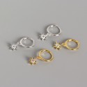 Sparkling Eight Awn Star Dangle Earrings - MLYH005