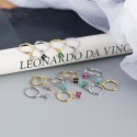 French Style Sparkling Flower Dangle Earrings - MLYH006