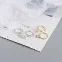 French Style Sparkling Flower Dangle Earrings - MLYH006