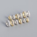 Metallic Style Sparkling Hoop Earrings - MLYH007