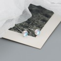 Elegant Round Gemstone Stud Earrings - MLYH010