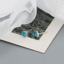 Elegant Round Gemstone Stud Earrings - MLYH010