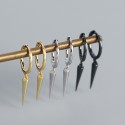 Metallic Style Nail Shaped Dangle Earrings - MLYH013