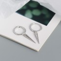 Metallic Style Nail Shaped Dangle Earrings - MLYH013
