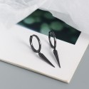 Metallic Style Nail Shaped Dangle Earrings - MLYH013