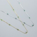 Rectangular Emerald Green Necklace - MLYH021