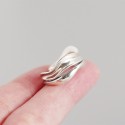 Vintage Statement Ripple Shaped Open Ring - MLYH022