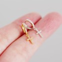 Sparkling Cross Dangle Earrings - MLYH023