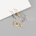 Sparkling Cross Dangle Earrings - MLYH023