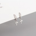 Sparkling Cross Dangle Earrings - MLYH023