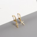 Sparkling Cross Dangle Earrings - MLYH023