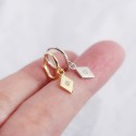 Diamond Shaped Eight Awn Star Dangle Earrings - MLYH024