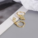 Diamond Shaped Eight Awn Star Dangle Earrings - MLYH024