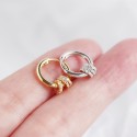 3 Sparkling Charms Hoop Earrings - MLYH027