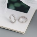 Minimalist Leaf Hoop Earrings - MLYH028