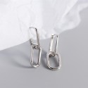 Metallic Style Linked Dangle Earrings - MLYH031