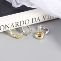 Metallic Style Circle Shaped Hoop Earrings - MLYH034