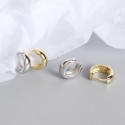 Metallic Style Circle Shaped Hoop Earrings - MLYH034