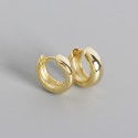 Metallic Style Circle Shaped Hoop Earrings - MLYH034