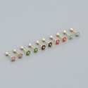 6 Petal Flower Stud Earrings - MLYH036