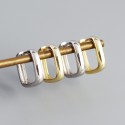 Metallic Style Square Hoop Earrings - MLYH040