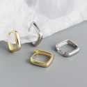Metallic Style Square Hoop Earrings - MLYH040