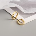 Minimalist Horseshoe Shaped Hoop Earrings - MLYH043