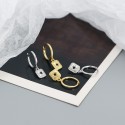 Square Eight Awn Star Dangle Earrings - MLYH044