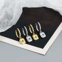 Square Eight Awn Star Dangle Earrings - MLYH044