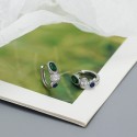 Vintage Three Color Contrast Hoop Earrings - MLYH046