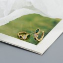 Vintage Three Color Contrast Hoop Earrings - MLYH046