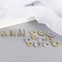 Sparkling Stackable Gemstone Hoop Earrings - MLYH049