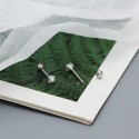 Metallic Style Stackable Pearl Stud Earrings - MLYH050