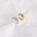 Pave Sparkling Leaf Hoop Earrings - MLYH052