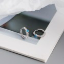 Fashion Round Opal Hoop Earrings - MLYH053
