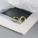 Fashion Round Opal Hoop Earrings - MLYH053
