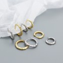 Baroque Hammered Hoop Earrings - MLYH054