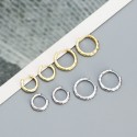 Baroque Hammered Hoop Earrings - MLYH054