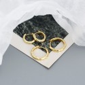 Baroque Hammered Hoop Earrings - MLYH054