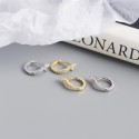 Sweet 3 Petal Flower Hoop Earrings - MLYH059