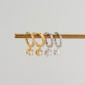 Elegant Halo Gemstone Dangle Earrings - MLYH065
